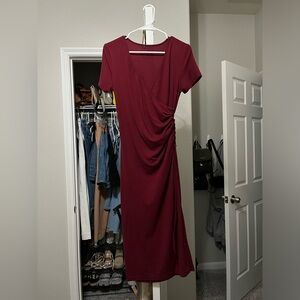 Maxi burgundy dress